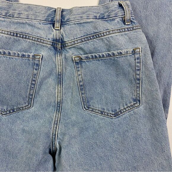 Pacsun High Rise Straight Jeans‎ Women's 24 90's Light Denim Raw Hem Button Fly - Picture 12 of 13